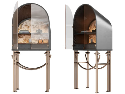 法式轻奢高脚玄关柜 边柜3d模型 法式轻奢高脚玄关柜 边柜