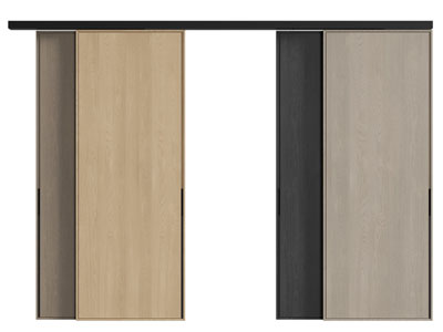 现代实木推拉门