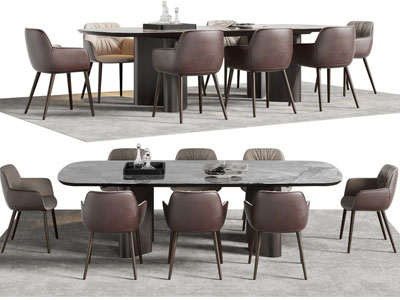 现代餐桌椅组合