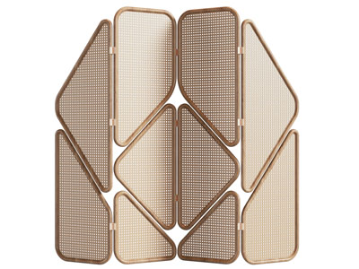 侘寂风编织屏风3d模型 侘寂风编织屏风