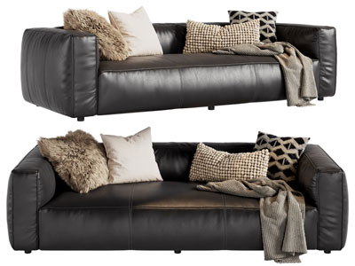 现代多人沙发3d模型 现代多人沙发