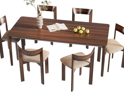 现代中古风餐桌椅组合