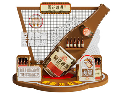 工业风loft啤酒美陈 商品推广户外装置