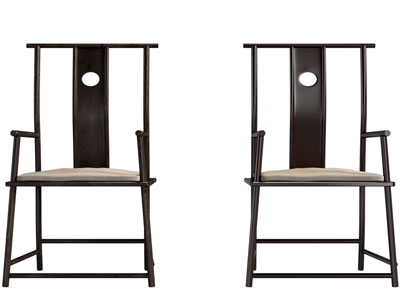 新中式扶手椅子 休闲椅子