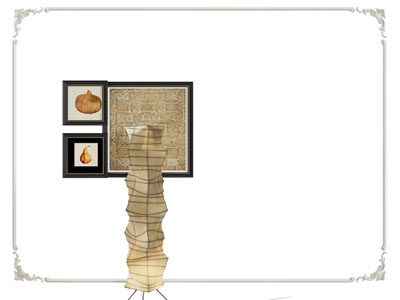 法式装饰挂画 落地灯