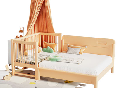 现代婴儿床 双人床