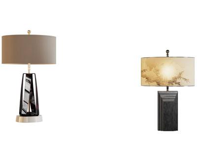 新中式台灯3d模型 新中式台灯