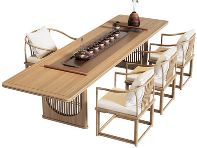 新中式茶桌椅组合