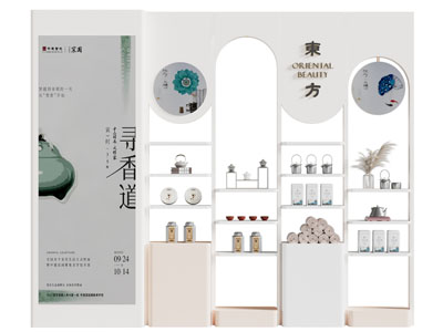 新中式开放式装饰柜 美陈 茶罐