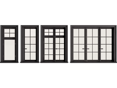 法式玻璃推拉窗户 平开窗户3d模型 法式玻璃推拉窗户 平开窗户