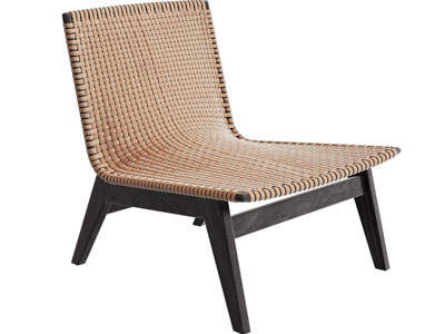 现代藤编休闲椅子