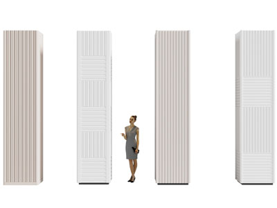 新中式方形装饰柱子3d模型 新中式方形装饰柱子