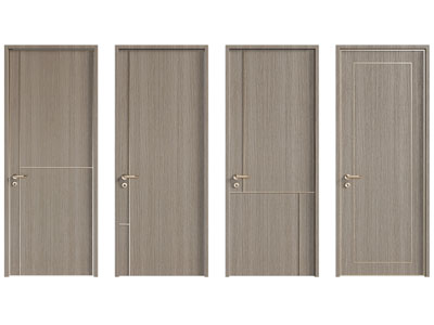 新中式木门 房门 平开门3d模型 新中式木门 房门 平开门