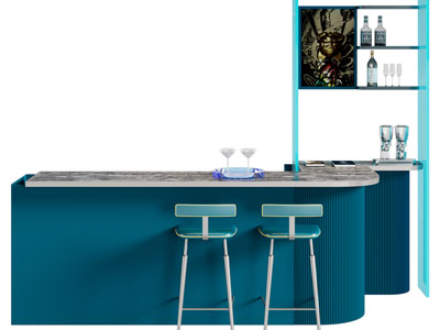 现代转角吧台吧椅