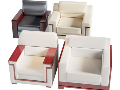 新中式单人沙发