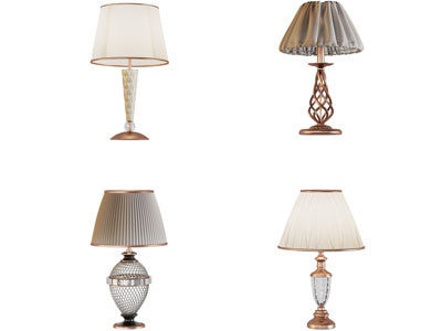 现代轻奢台灯3d模型 现代轻奢台灯