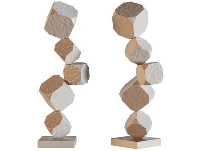 现代石头工艺品雕塑摆件组合