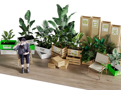 现代营地美陈 户外装置 休闲打卡区