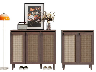 侘寂风中古风玄关鞋柜