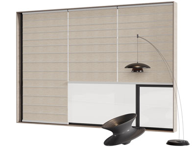 现代布帘 拉帘 卷帘 窗帘3d模型 现代布帘 拉帘 卷帘 窗帘