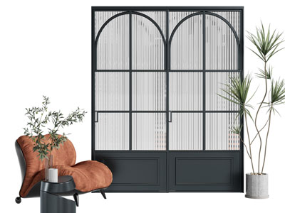 法式玻璃双开门 平开门3d模型 法式玻璃双开门 平开门