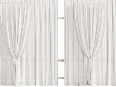 现代布艺窗帘3d模型 现代布艺窗帘