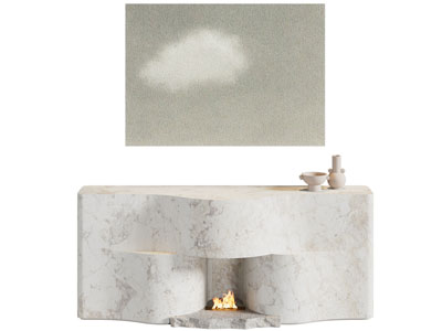 侘寂风壁炉火炉 挂画