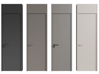 现代木门 平开门 房门3d模型 现代木门 平开门 房门