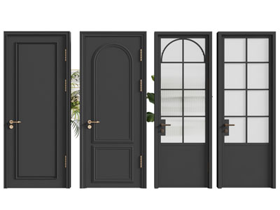 法式玻璃平开门 木门 房门3d模型 法式玻璃平开门 木门 房门