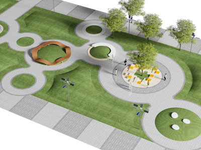 现代公园景观园艺小品