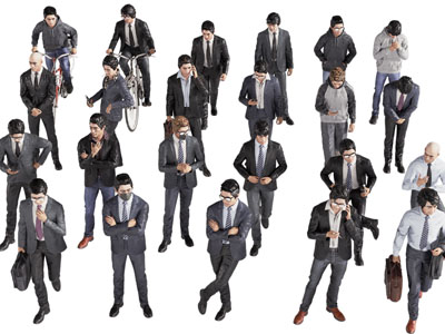 现代穿西装的的男人 人物 多人 人物3d模型 现代穿西装的的男人 人物 多人 人物