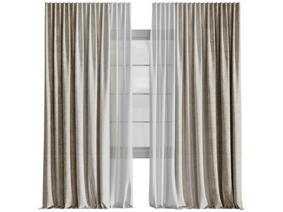 现代窗帘窗纱3d模型 现代窗帘窗纱