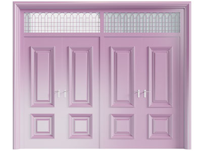 现代双开门 大门3d模型 现代双开门 大门