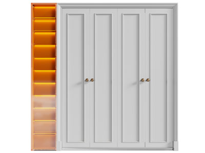 美式衣柜3d模型 美式衣柜