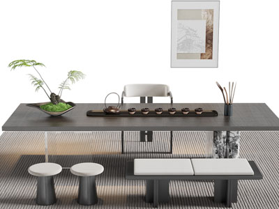 新中式茶桌椅组合