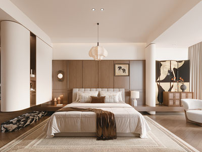 现代中古风卧室