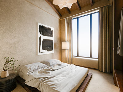 侘寂风中古风卧室