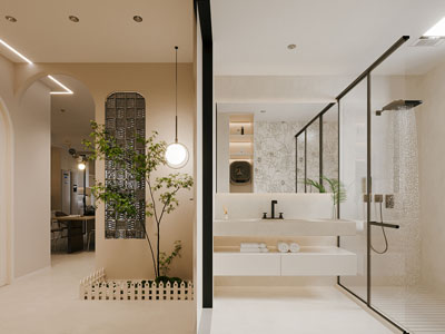 现代卫浴间 洗手间 玄关门厅