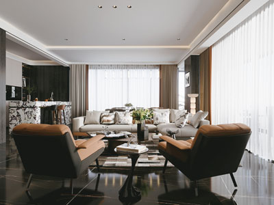 现代客厅餐厅