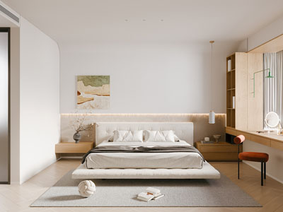 现代奶油风卧室