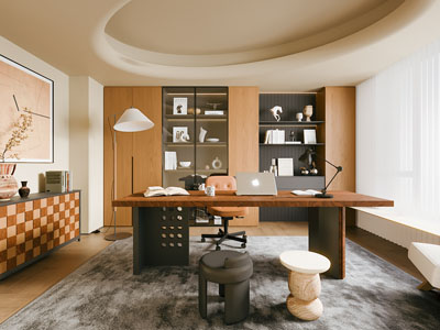 侘寂风中古书房