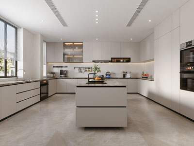 现代厨房 中岛台