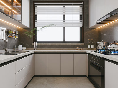 现代厨房3d模型 现代厨房