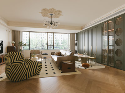 法式客厅3d模型 法式客厅