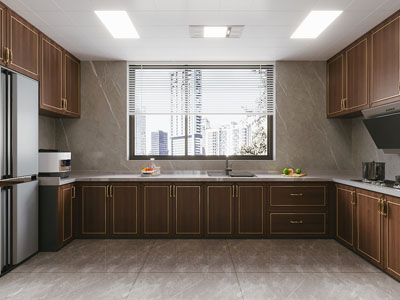 新中式厨房3d模型 新中式厨房