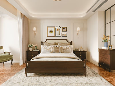 美式中古卧室