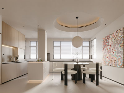 现代开放式厨房 餐厅