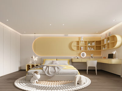 现代卧室 儿童房 公主房