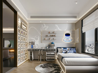 现代卧室 儿童房 男孩房