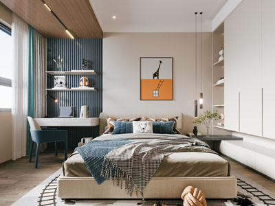 现代卧室 儿童房 男孩房